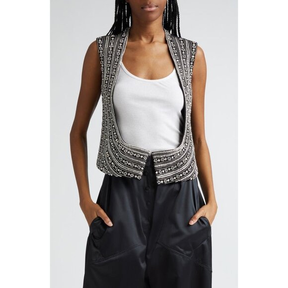 Stella McCartney Crystal Embellished Vest top size IT 38/ US 4 - Picture 1 of 11